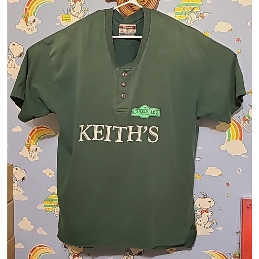 Vintage The Upper Deck Sports Bar Halifax Alexander Keith's Jersey Green Size XL